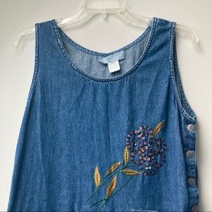 90s denim maxi dress